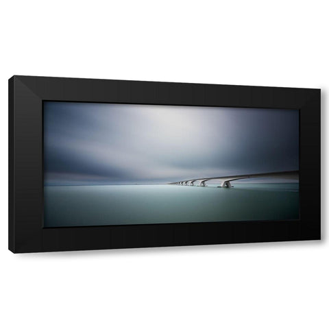 The Infinite Bridge Black Modern Wood Framed Art Print with Double Matting by Van Orden, Arthur