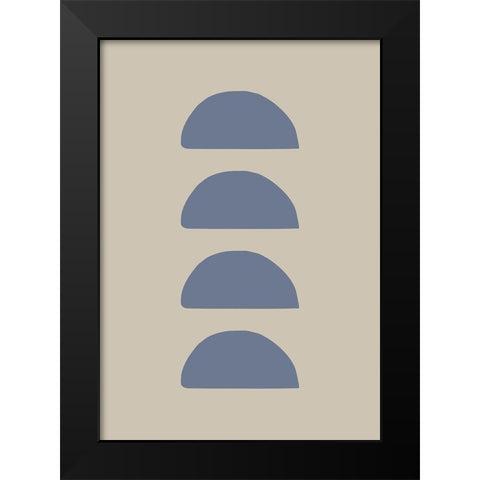 Organic Shapes 06 Black Modern Wood Framed Art Print by Artographie Studio