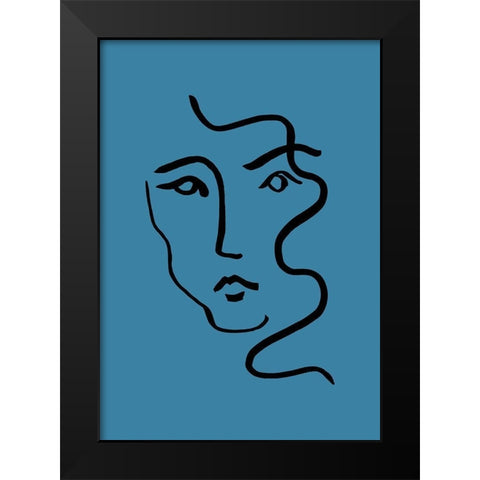Portrait 02 Black Modern Wood Framed Art Print by Artographie Studio