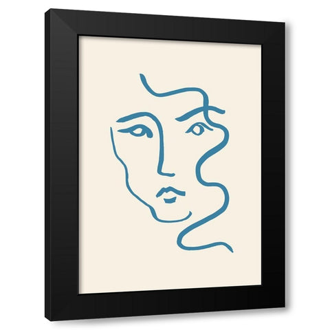 Portrait 03 Black Modern Wood Framed Art Print by Artographie Studio