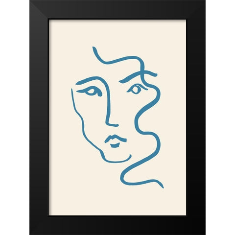 Portrait 03 Black Modern Wood Framed Art Print by Artographie Studio
