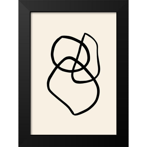 Shape 01 Black Modern Wood Framed Art Print by Artographie Studio
