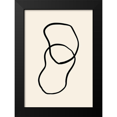 Shape 02 Black Modern Wood Framed Art Print by Artographie Studio