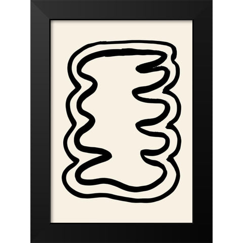 Shape 06 Black Modern Wood Framed Art Print by Artographie Studio