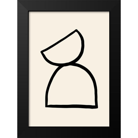 Shape 08 Black Modern Wood Framed Art Print by Artographie Studio