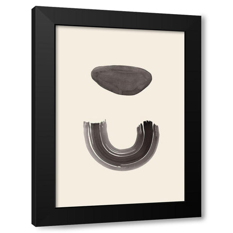 Arch and Stone Black Modern Wood Framed Art Print with Double Matting by Artographie Studio