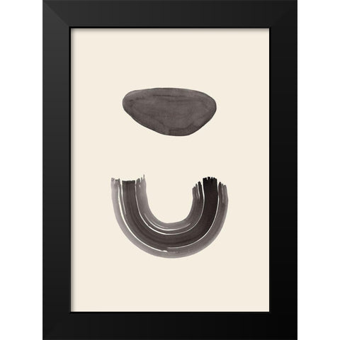 Arch and Stone Black Modern Wood Framed Art Print by Artographie Studio