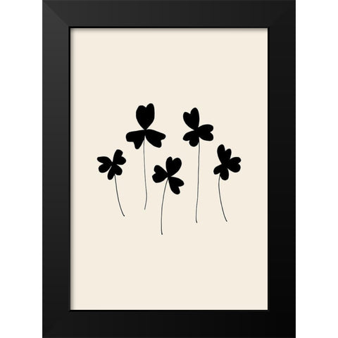 Black Sorrel Black Modern Wood Framed Art Print by Artographie Studio