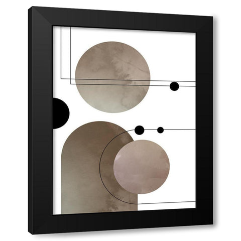 Abstract Series 02 Black Modern Wood Framed Art Print by Artographie Studio