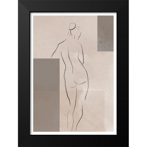 Woman in Studio Black Modern Wood Framed Art Print by Artographie Studio