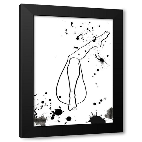 Legs Black Modern Wood Framed Art Print with Double Matting by Artographie Studio