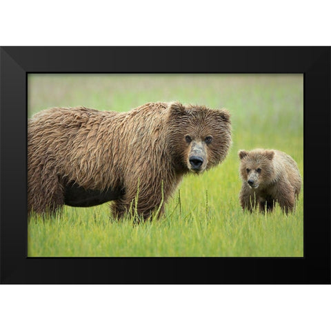 Me and Ma Black Modern Wood Framed Art Print by Doyle, Renee