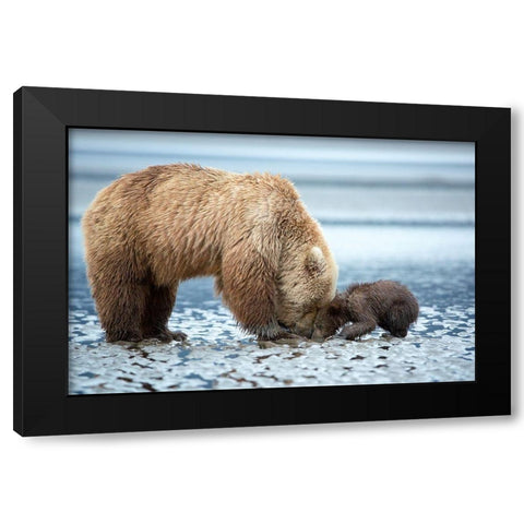 Tender Teaching Black Modern Wood Framed Art Print by Doyle, Renee