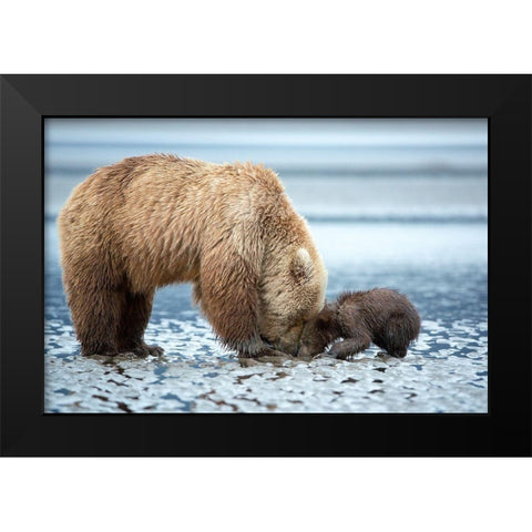 Tender Teaching Black Modern Wood Framed Art Print by Doyle, Renee