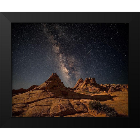 Under the Milky Way Black Modern Wood Framed Art Print by Fan, John