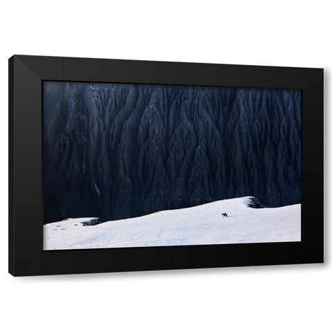 Deep In Canyon Black Modern Wood Framed Art Print with Double Matting by Yang, BJ