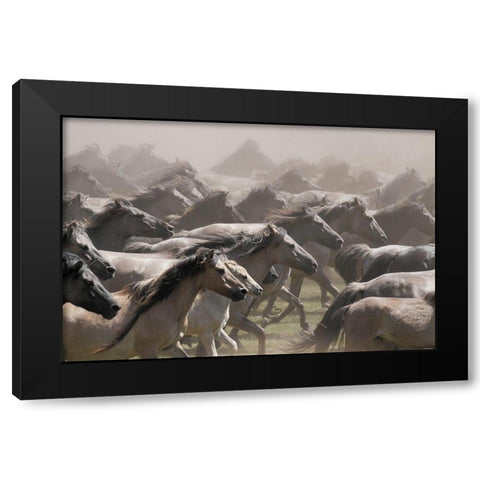 Escaped Black Modern Wood Framed Art Print by Uhlig, Dieter