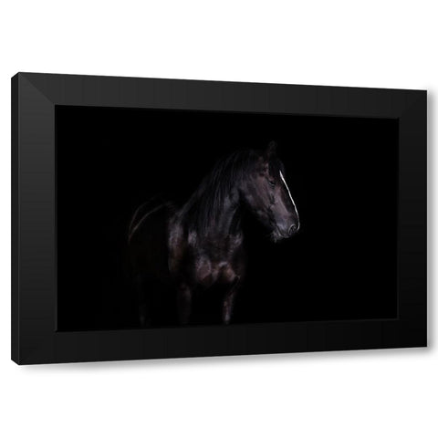 Erika Black Modern Wood Framed Art Print with Double Matting by Rehpoehler