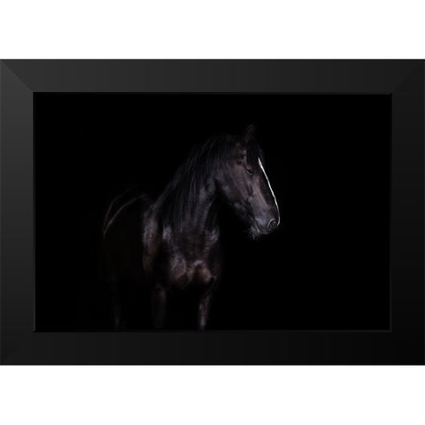 Erika Black Modern Wood Framed Art Print by Rehpoehler