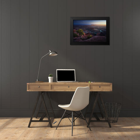 Deadhorse land Black Modern Wood Framed Art Print by Pablo, Juan de