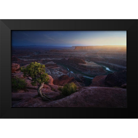 Deadhorse land Black Modern Wood Framed Art Print by Pablo, Juan de