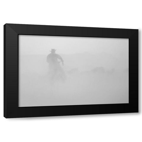 Cowboy Black Modern Wood Framed Art Print by Uzumcu, Suleyman