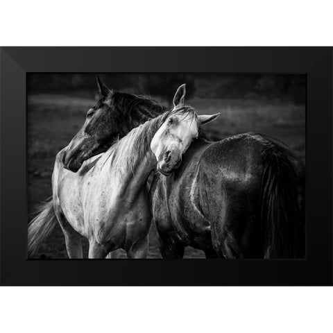 Warm rain Black Modern Wood Framed Art Print by Chapa, Niko