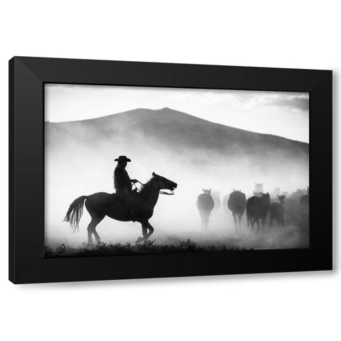 His Territory Black Modern Wood Framed Art Print with Double Matting by Pancareken, Yavuz