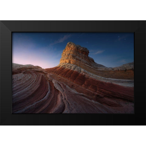 Twisted Black Modern Wood Framed Art Print by Pablo, Juan de