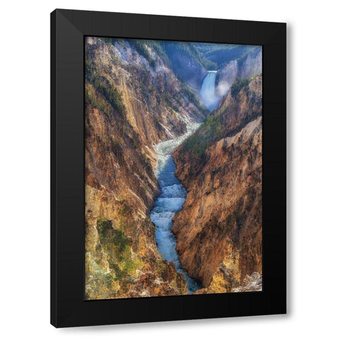 The Yellowstone Black Modern Wood Framed Art Print with Double Matting by Sink, Jeffrey C