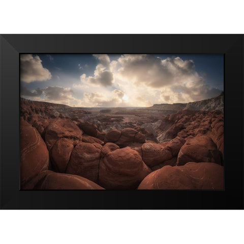 Paria Rimrocks Black Modern Wood Framed Art Print by Turienzo, Carlos F