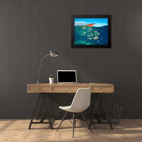 Rudder fish-Negros Oriental-Philippines Black Modern Wood Framed Art Print by Fitzharris, Tim