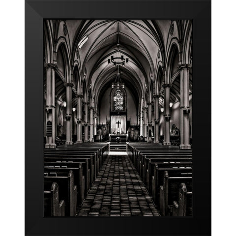 St Basils Catholic Parish No 2 Black Modern Wood Framed Art Print by Carson, Brian