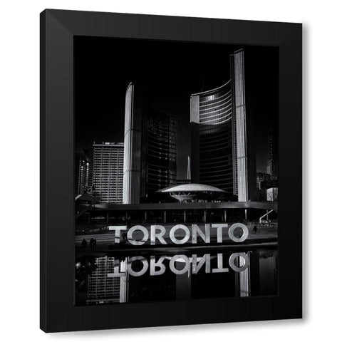 Toronto City Hall No 1 Black Modern Wood Framed Art Print by Carson, Brian