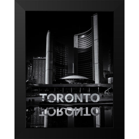 Toronto City Hall No 1 Black Modern Wood Framed Art Print by Carson, Brian