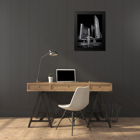 Toronto City Hall No 7 Black Modern Wood Framed Art Print by Carson, Brian