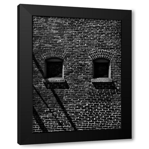 Toronto Distillery District Windows No 1 Black Modern Wood Framed Art Print with Double Matting by Carson, Brian