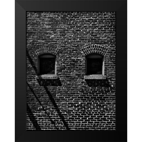 Toronto Distillery District Windows No 1 Black Modern Wood Framed Art Print by Carson, Brian
