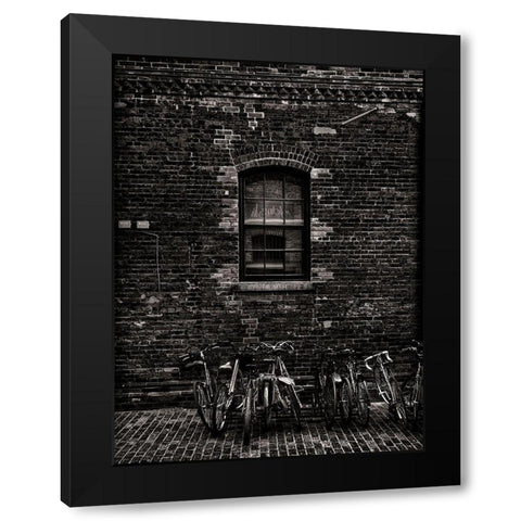 Toronto Distillery District Windows No 5 Black Modern Wood Framed Art Print with Double Matting by Carson, Brian