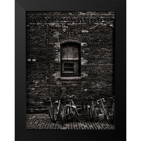 Toronto Distillery District Windows No 5 Black Modern Wood Framed Art Print by Carson, Brian