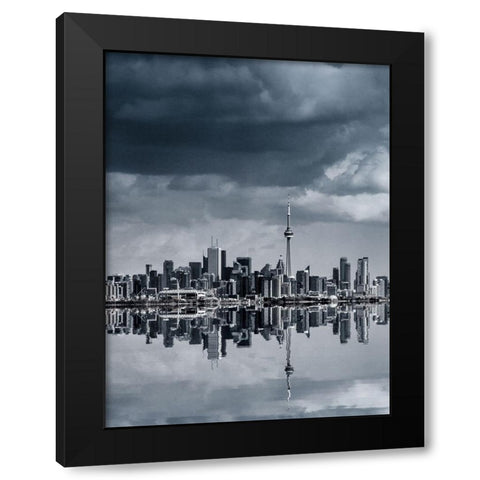 Toronto Skyline Black Modern Wood Framed Art Print by Carson, Brian