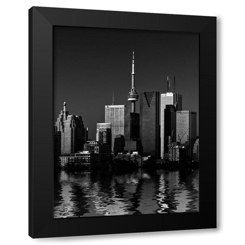 Toronto Skyline No 1 Black Modern Wood Framed Art Print with Double Matting by Carson, Brian
