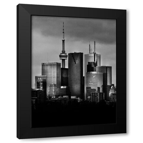 Toronto Skyline No 2 Black Modern Wood Framed Art Print by Carson, Brian