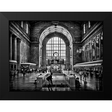 Toronto Union Station Black Modern Wood Framed Art Print by Carson, Brian