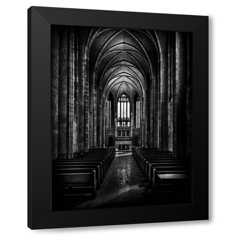 Trinity College Chapel Black Modern Wood Framed Art Print by Carson, Brian