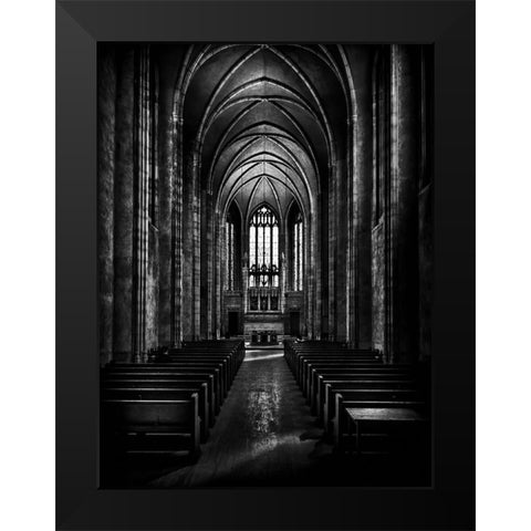 Trinity College Chapel Black Modern Wood Framed Art Print by Carson, Brian