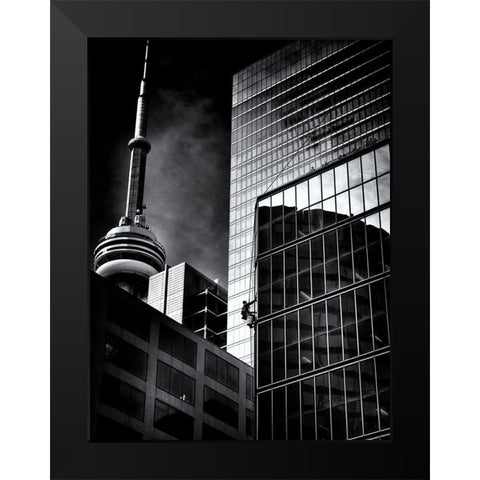 Window Washing No 2 Black Modern Wood Framed Art Print by Carson, Brian