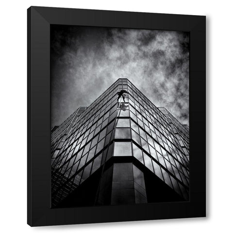 Window Washing No 8 Black Modern Wood Framed Art Print by Carson, Brian