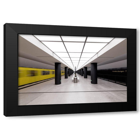 Giil Black Modern Wood Framed Art Print with Double Matting by Kuhne, Markus