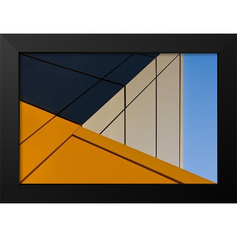 Leaning against the blue sky Black Modern Wood Framed Art Print by Jonkman, Gerard